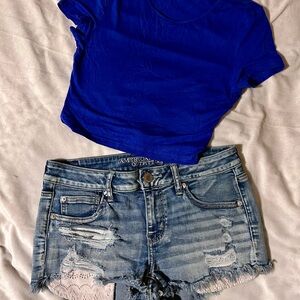 American Eagle Outfitters Blue Women's Top